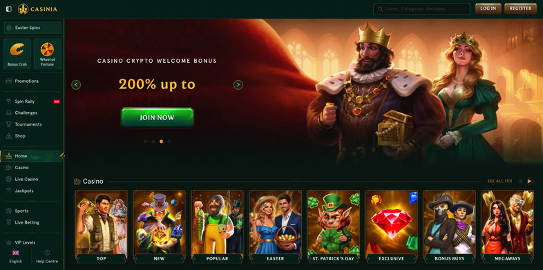 casinia Gameplay